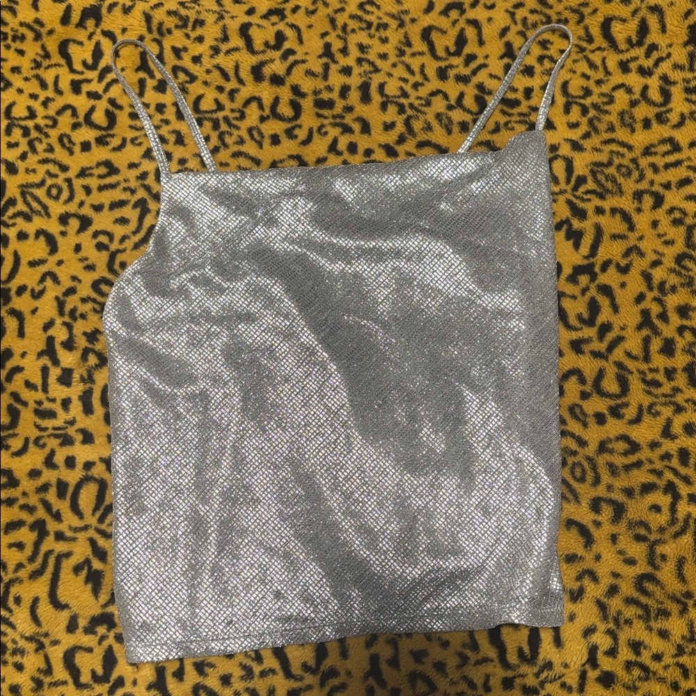 Topshop Silver Camisole🪩✨